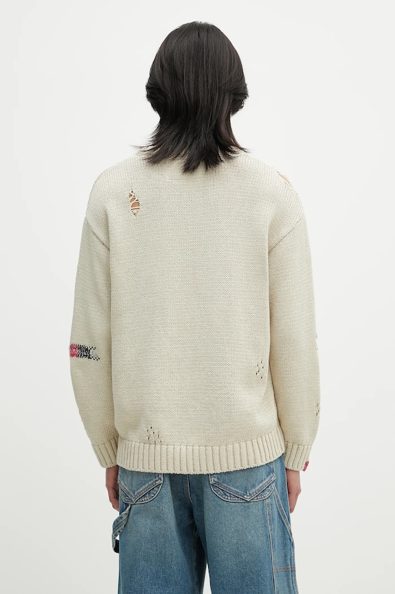 Oblečení Bavlněný svetr NEIGHBORHOOD Savage Crewneck Sweater 251FUNH.KNM03 béžová