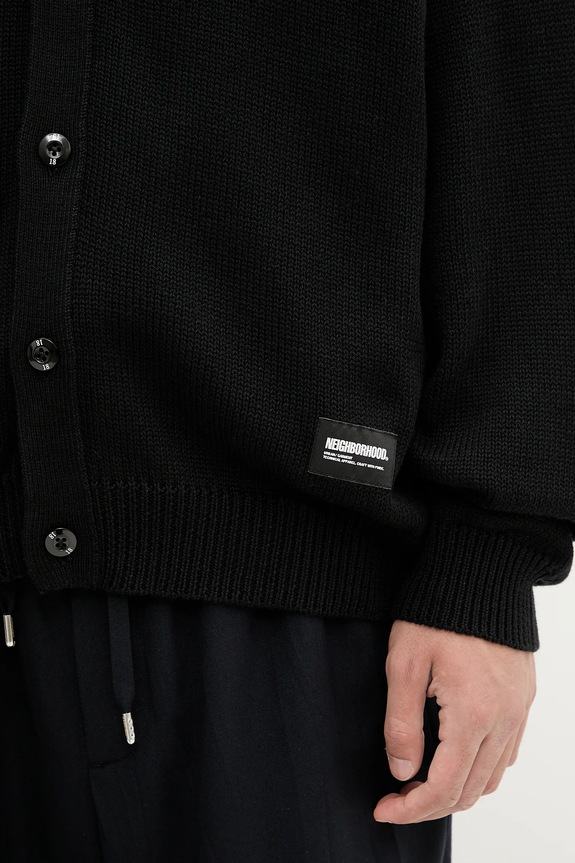 NEIGHBORHOOD cardigan Plain Cardigan black 251FUNH.KNM01