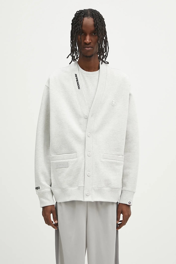 AAPE sweatshirt Now Zip Up other gray AAPSWMB329XAN