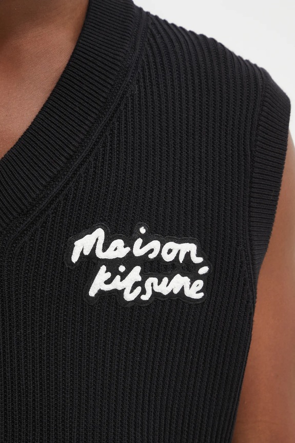 Vesta Maison Kitsuné Maison Kitsune Handwriting černá OM00810KT1126
