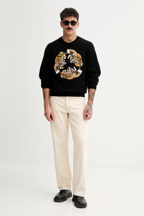 Kenzo sweter wełniany x Verdy FF58PU7133CR.99J czarny SS25