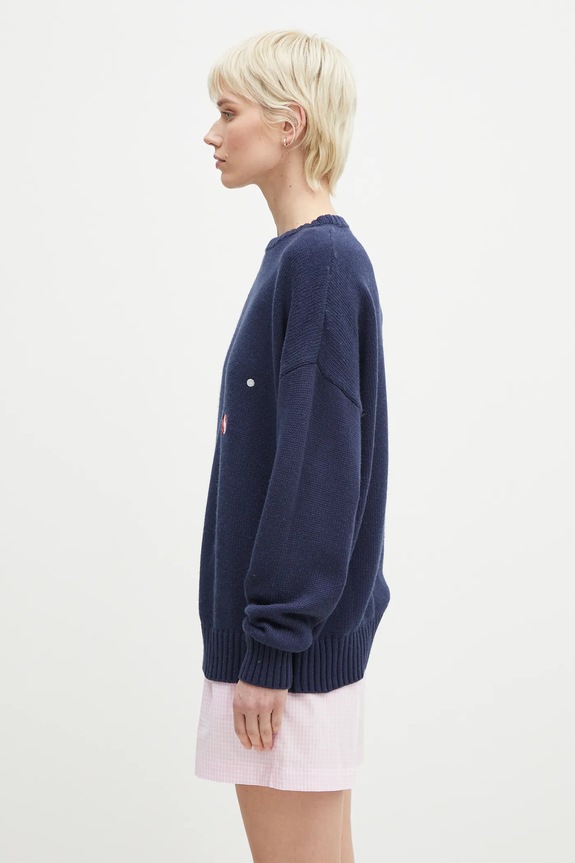 Fiorucci maglione in misto lana Multipatch Dinosaur blu navy M02SPKSW255KN01BL05