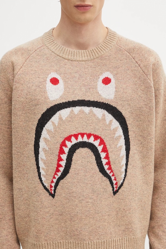 A Bathing Ape sweter wełniany Shark 1K80220004
