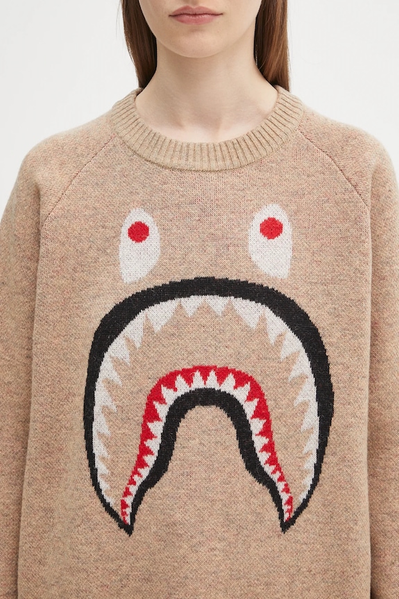 A Bathing Ape sweter wełniany Shark 1K80220004