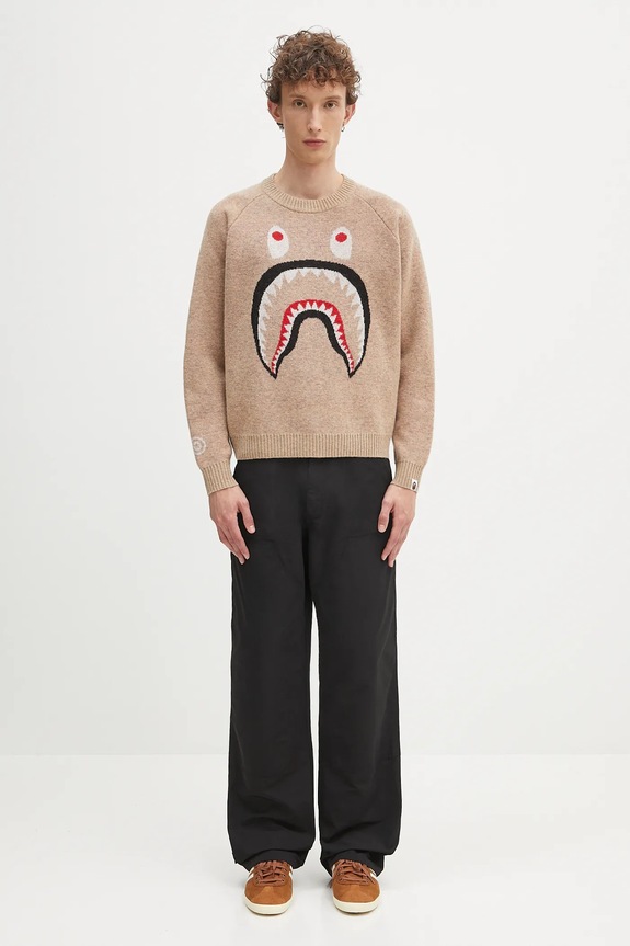 A Bathing Ape sweter wełniany Shark 1K80220004