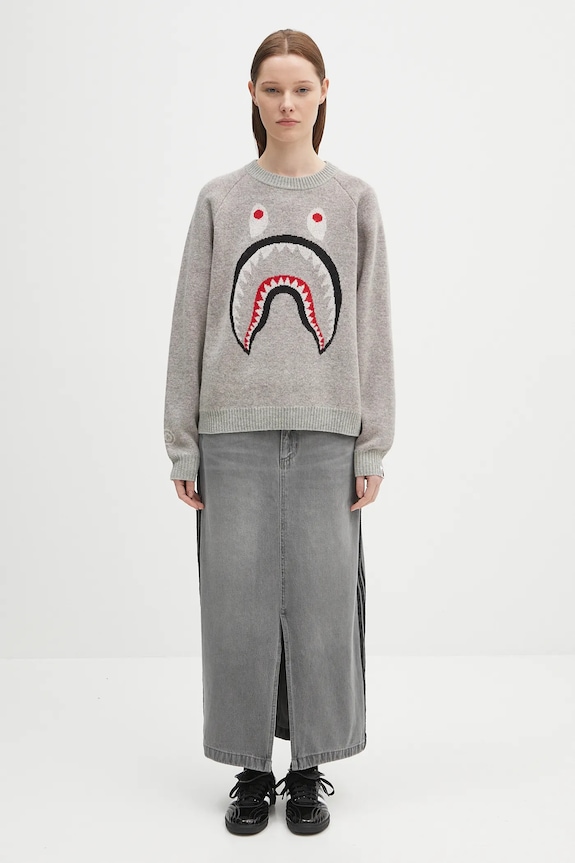A Bathing Ape sweter wełniany Shark 1K80220004