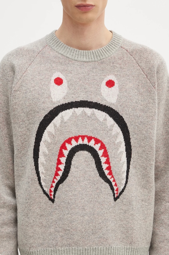 A Bathing Ape sweter wełniany Shark 1K80220004