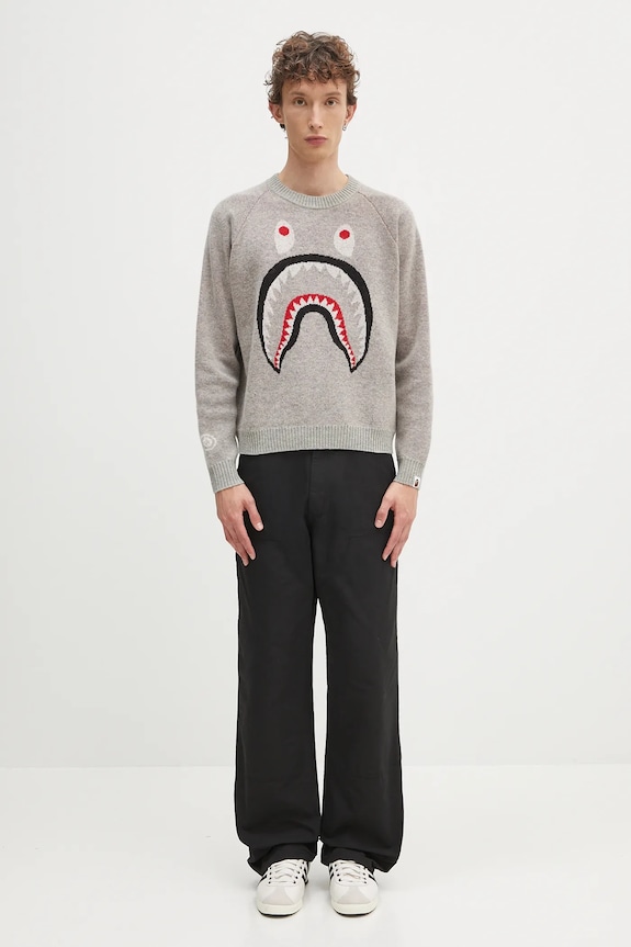 A Bathing Ape sweter wełniany Shark 1K80220004