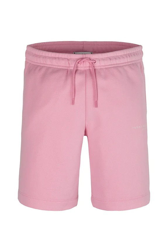 Παιδικό σορτς Tommy Hilfiger KS0KS00627.128.176.PPYA ροζ SS25