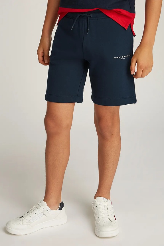 Dječje kratke hlače Tommy Hilfiger bez uzorka mornarsko plava KS0KS00627.128.176.PPYA