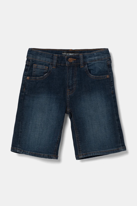 Guess pantaloni scurți din denim pentru copii casual bleumarin N4RD12.D52Z0.PPYA