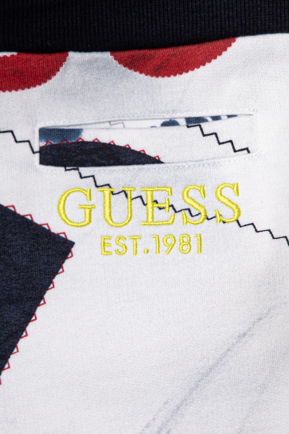 Fiú Guess gyerek pamut rövidnadrág N5RD07.KA6R4.PPYA sötétkék
