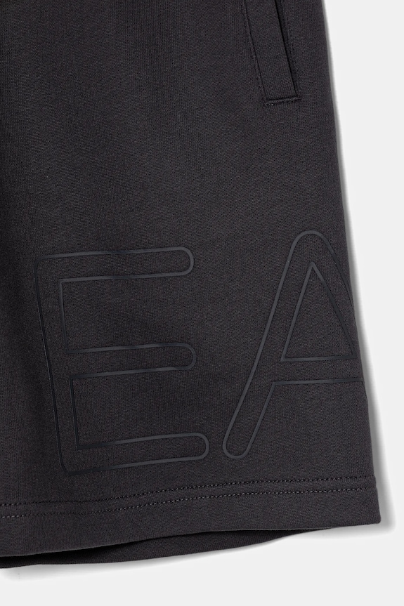 Αγορίστικα Παιδικό βαμβακερό σορτς EA7 Emporio Armani 7B000083.AF12451 γκρί