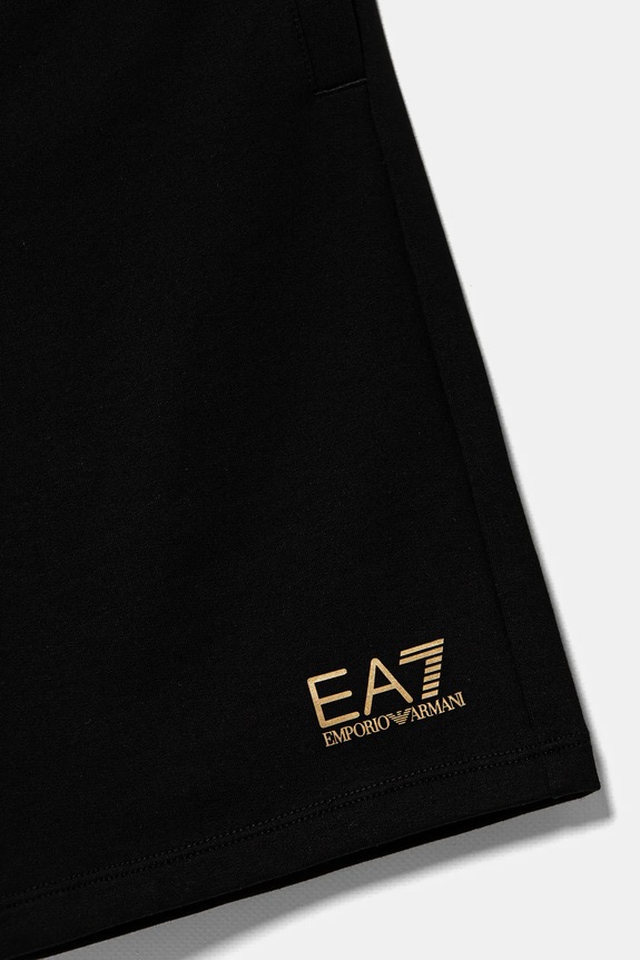 Dječaci Dječje pamučne kratke hlače EA7 Emporio Armani 7B000026.AF10380 crna