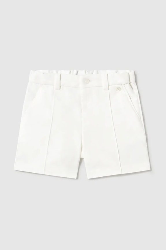 Dječje kratke hlače s dodatkom lana Mayoral bez uzorka siva 1240.3A.Baby.PPYA