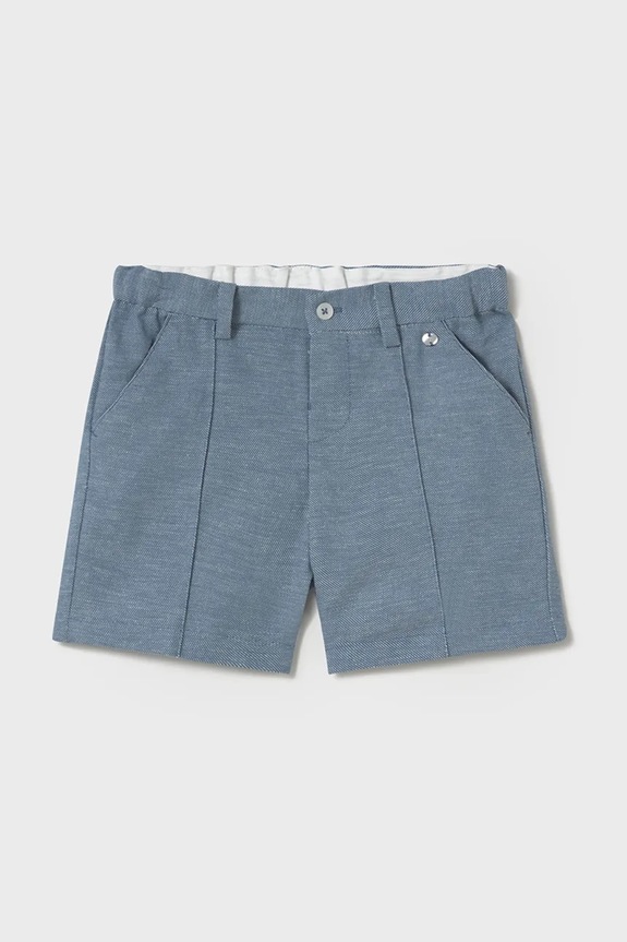 Mayoral pantaloni scurți din amestec de in pentru copii casual albastru 1240.3A.Baby.PPYA