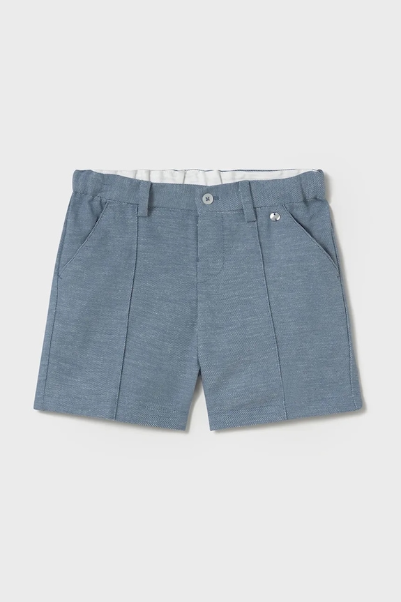 Mayoral pantaloni scurți din amestec de in pentru copii casual albastru 1240.3A.Baby.PPYA