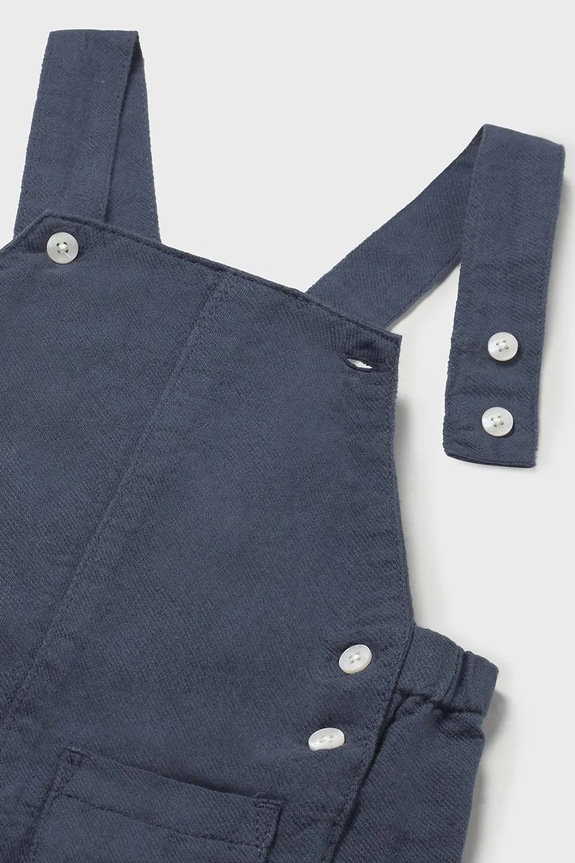 BIMBO Mayoral salopette in misto lino per neonati 1644.3B.Baby.PPYA blu navy