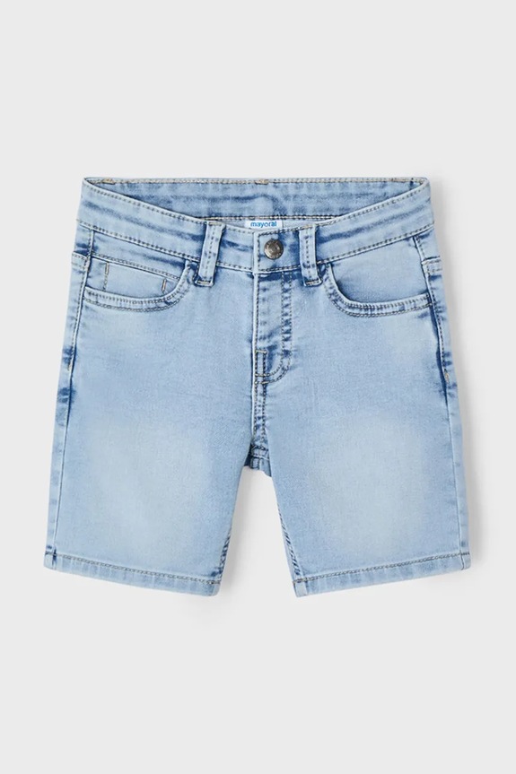 Mayoral pantaloni scurti din denim pentru copii soft denim 3218.5B.Mini.PPYA albastru SS25