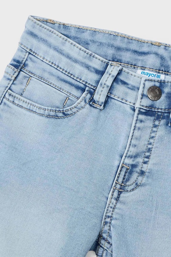 Mayoral pantaloni scurti din denim pentru copii soft denim albastru 3218.5B.Mini.PPYA