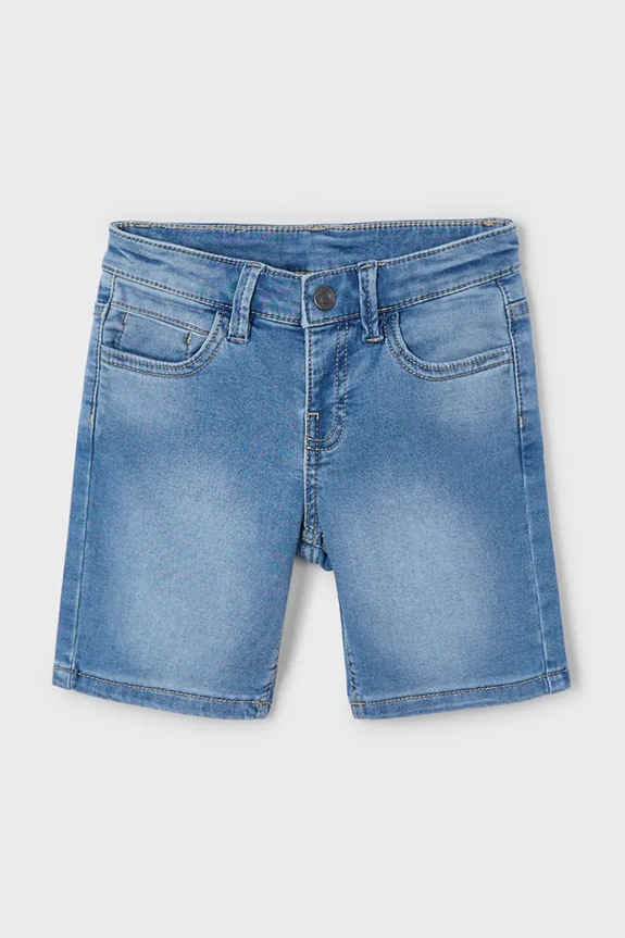 Dětské riflové kraťasy Mayoral soft denim pletenina modrá 3218.5B.Mini.PPYA