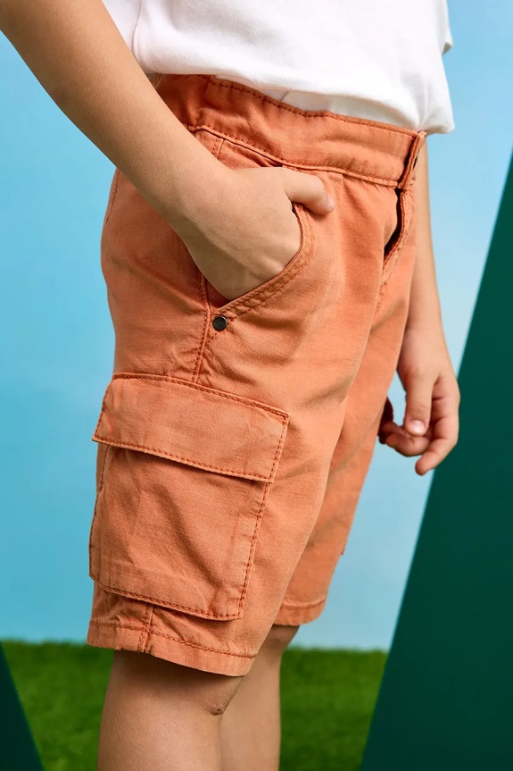 Παιδικό σορτς Mayoral cargo 3220.5D.Mini.PPYA πορτοκαλί