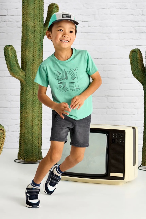 Mayoral shorts in jeans bambino/a maglia grigio 3222.5E.Mini.PPYA