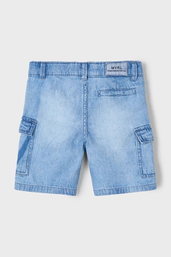 Băieți Mayoral pantaloni scurti din denim pentru copii cargo 3229.5J.Mini.PPYA albastru
