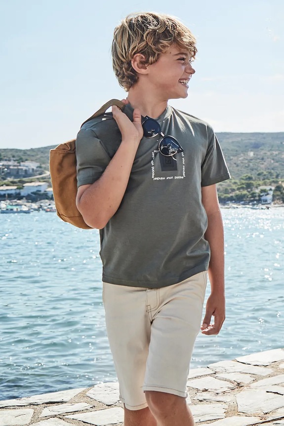 Παιδικό σορτς Mayoral με ελαστάν μπεζ 6206.7D.Junior.PPYA