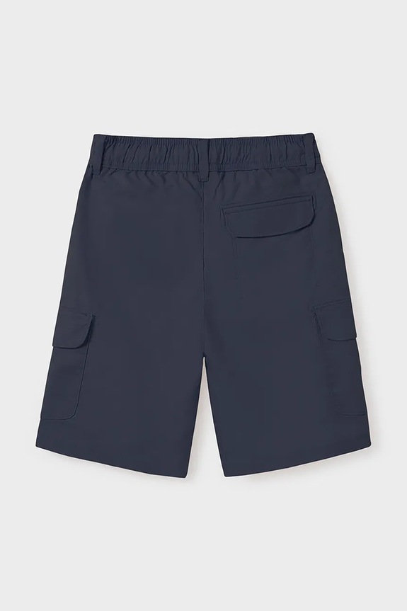 Παιδικό λινό σορτς Mayoral cargo 6208.7D.Junior.PPYA σκούρο μπλε SS25