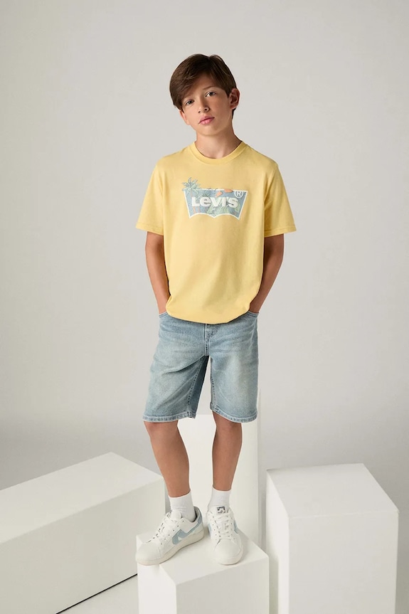 Παιδικό σορτς τζιν Levi's NEW 511 SLIM FIT DENIM SHORT με ελαστάν μπλε 8EM374
