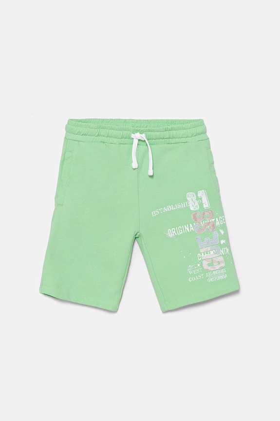 Dětské bavlněné šortky Guess pletenina zelená L5GD06.KA6R4.PPYA