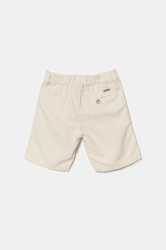 Guess pantaloni scurți din amestec de in N5GD09.WG5G0.PPYA bej SS25