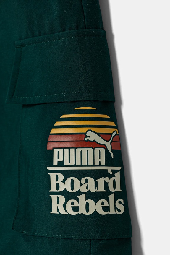 Chłopiec Puma szorty dziecięce MID90S Cargo Chino Shorts 685154.B zielony