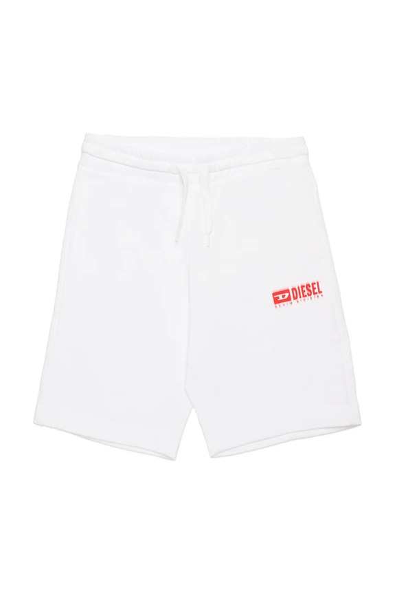 Παιδικό βαμβακερό σορτς Diesel PBASESHORT SHORTS βαμβάκι λευκό J02236