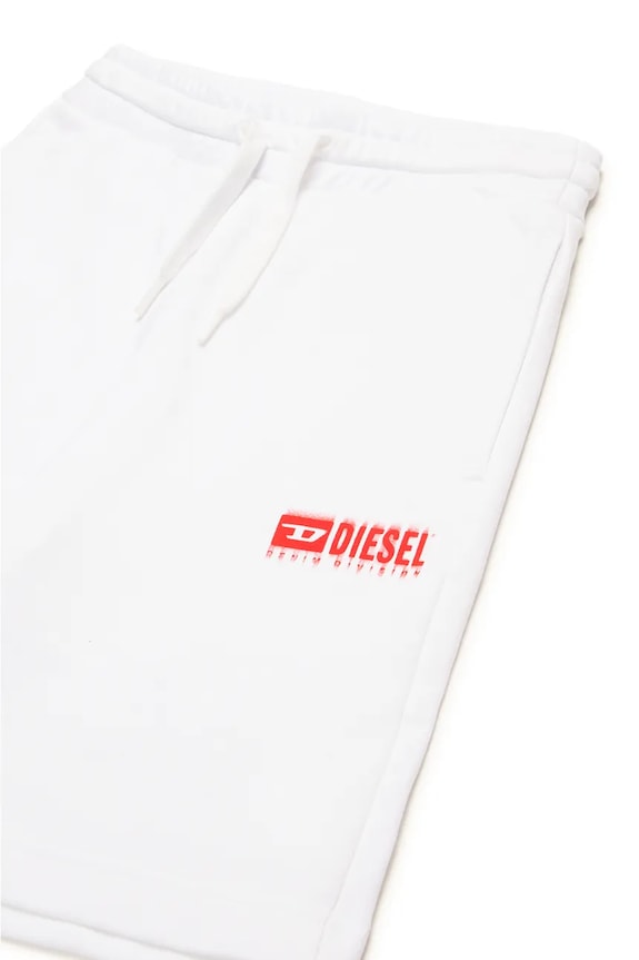 Αγορίστικα Παιδικό βαμβακερό σορτς Diesel PBASESHORT SHORTS J02236 λευκό