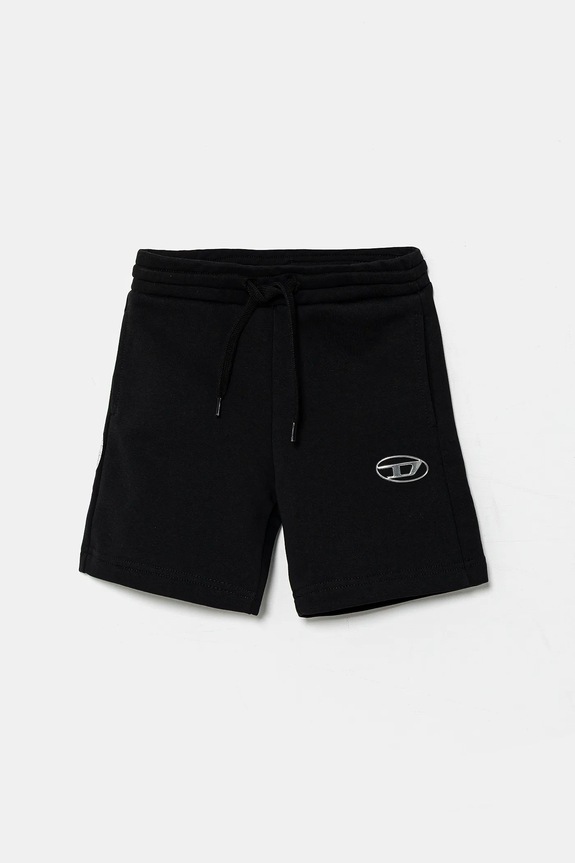 Otroške bombažne kratke hlače Diesel PMACISHORT SHORTS Pletenina črna J02239