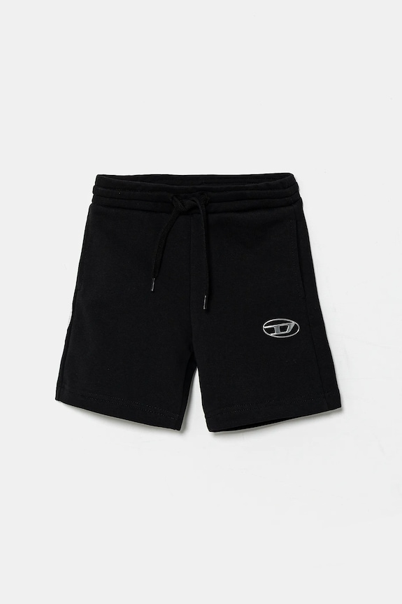Otroške bombažne kratke hlače Diesel PMACISHORT SHORTS Pletenina črna J02239