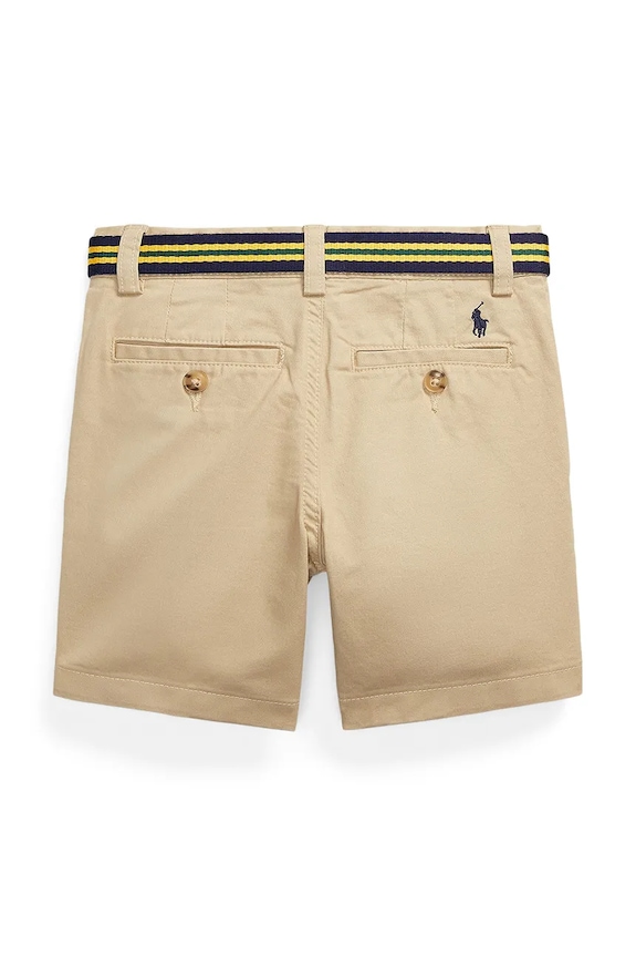 Detské bavlnené šortky Polo Ralph Lauren 322863960005 béžová SS26