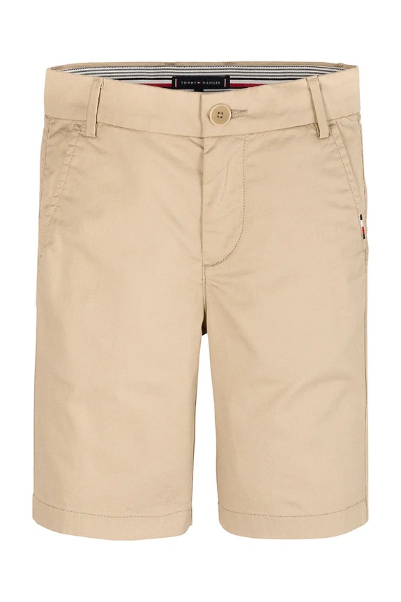 Dětské kraťasy Tommy Hilfiger KB0KB09641.128.176.PPYA béžová SS25