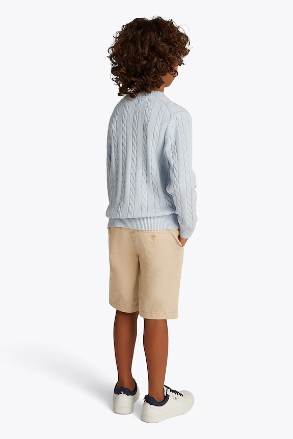 Dětské kraťasy Tommy Hilfiger béžová KB0KB09641.128.176.PPYA