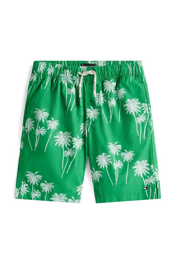 Παιδικό σορτς Tommy Hilfiger KB0KB09644.PPYA πράσινο SS25