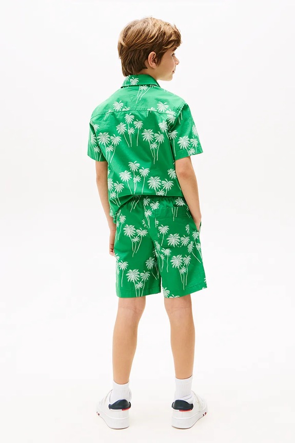 Παιδικό σορτς Tommy Hilfiger KB0KB09644.PPYA πράσινο