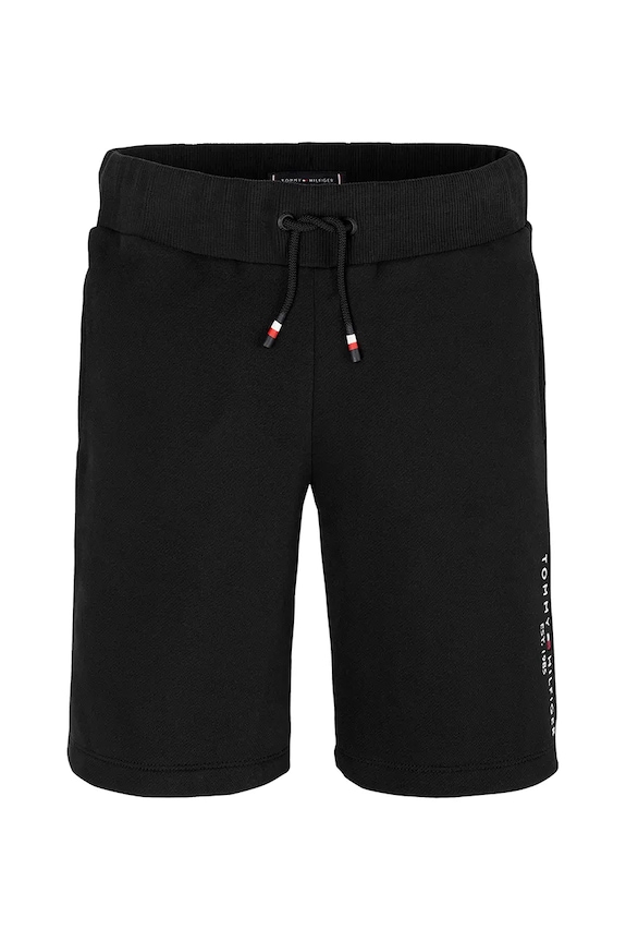Detské bavlnené šortky Tommy Hilfiger KB0KB09667.98.122.PPYA čierna SS25
