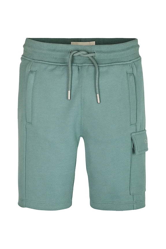 Calvin Klein Jeans szorty bawełniane dziecięce IB0IB02440.PPYA turkusowy SS25