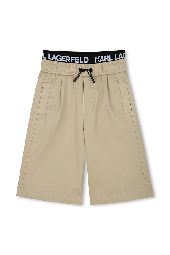 Παιδικό σορτς Karl Lagerfeld Z30566.162.174 μπεζ SS25