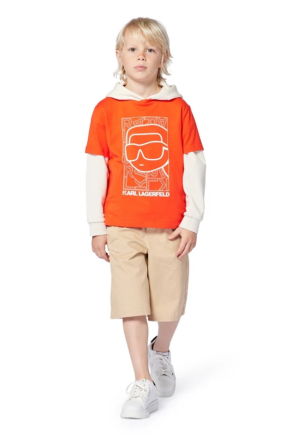 Παιδικό σορτς Karl Lagerfeld Z30566.162.174 μπεζ