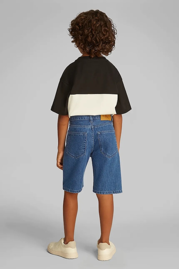 Dječje traper kratke hlače Calvin Klein Jeans plava IB0IB02425.PPYA