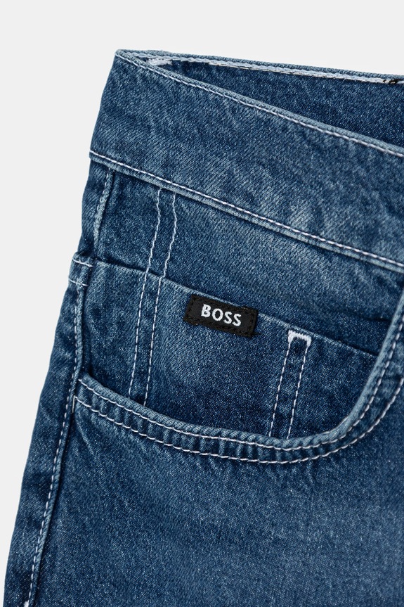 Dečki Otroške kratke hlače iz jeansa BOSS J51994.162.174 modra