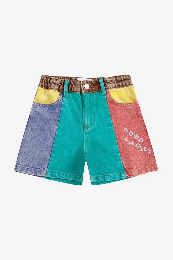 Παιδικό σορτς τζιν Bobo Choses 125AC065 τιρκουάζ SS25